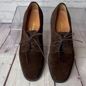Salvatore Ferragamo Brown Suede Derby Shoes